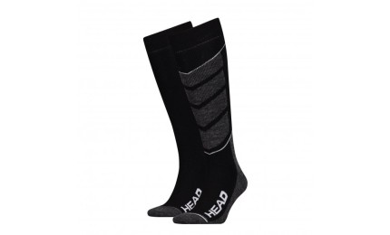 Шкарпетки гірськолижні Head UNISEX SKI V-SHAPE KNEEHIGH 2PPK чорний, білий Уні 43-46 (8718824743059)