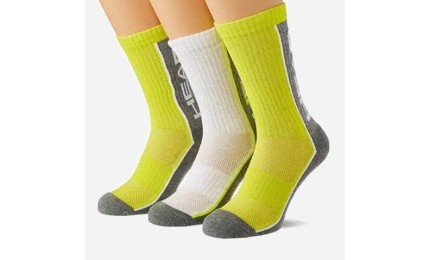 Шкарпетки Head PERFORMANCE CREW 3P UNISEX жовтий, сірий, білий Уні 35-38 (8720245076302)