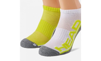 Шкарпетки Head PERFORMANCE SNEAKER 2P UNISEX жовтий, сірий, білий Уні 39-42 (8720245076432)