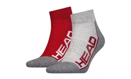 Шкарпетки Head PERFORMANCE QUARTER 2PPK UNISEX червоний, сірий Уні 35-38 (8718824742908)