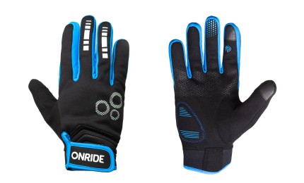 Велоперчатки с длинными пальцами ONRIDE Pleasure 20 black/blue S