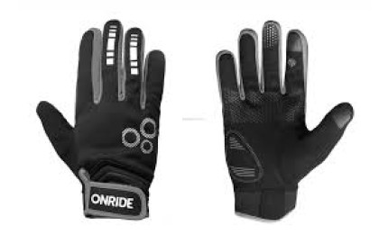 Велоперчатки с длинными пальцами ONRIDE Pleasure 20 black/grey XXL