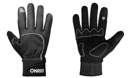 Велоперчатки с длинными пальцами ONRIDE Icy 10 black S