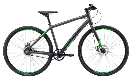 Велосипед 28" Apollo TRACE 45 рама - M matte charcoal/matte black/matte neon green ременная передача
