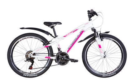 Велосипед 24" Formula FOREAM Vbr с крылом Pl 2022 (бело-розовый)