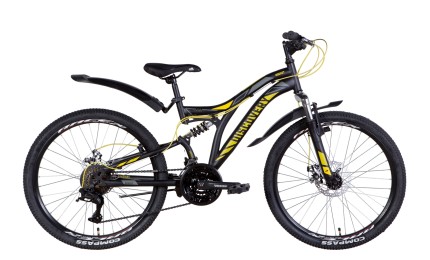 Велосипед 24" Discovery ROCKET AM2 DD 2022 (черно-желтый)