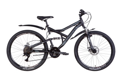 Велосипед 26" Discovery CANYON AM2 DD 2022 (черно-серый)