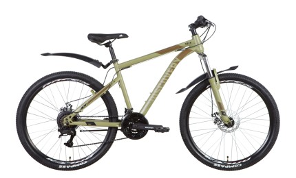 Велосипед 26" Discovery TREK AM DD рама-15" 2022 (темно-серый с синим)