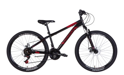 Велосипед 26" Discovery RIDER AM DD рама-13" 2022 (черно-красный)