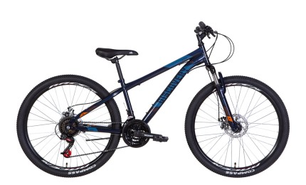 Велосипед 26" Discovery RIDER AM DD рама-13" 2022 (темно-синий с оранжевым)
