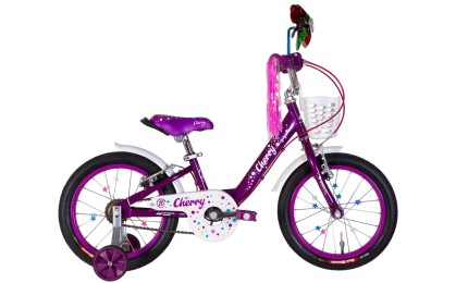 Велосипед 16" Formula CHERRY 2022 (фиолетовый с белым)