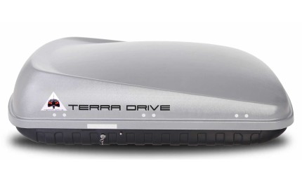 Автомобильный бокс Terra Drive 420л серый двустороннее открытие
