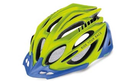 Шлем R2 PRO-TEC неоново-желтый/ голубой матовый L (58 - 62 см)