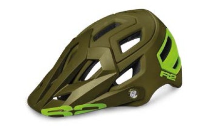 Шлем R2 TRAIL зеленый/ неоново-желтый матовый L (58 - 61 см)