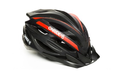 Шлем ONRIDE Grip матовый, черный/красный M (55-58 см)