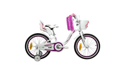 Велосипед VNC 18" Miss, 1819-FA-WP, white/purple/pink (shiny), 23см