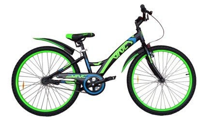 Велосипед VNC 24" Ranger AC, 2419-GA-BG, black/green (matt). 28см
