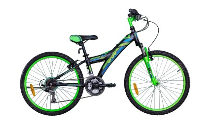 Велосипед VNC 24" Night Eagle 24NE-30-BG, black/green (matt). 30см