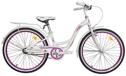 Велосипед VNC 24" Angely AC, 2429-FA-WP,white/pink (shiny). складной, 33см