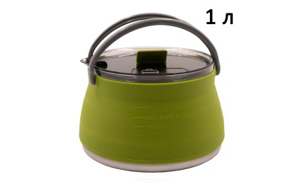 Чайник TRAMP силиконовый с металлическим дном 1л, Зеленый