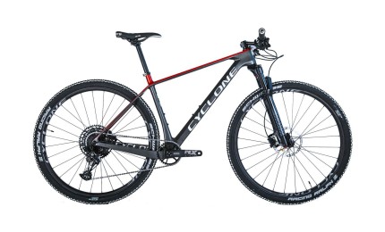 Велосипед 29" CYCLONE PRO 1 carbon рама - 17" серый/красный