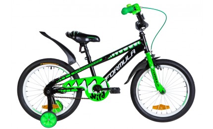 Велосипед 18" Formula WILD 2021 (черно-зеленый с белым)