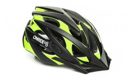 Шлем ONRIDE Cross матовый, черный/зеленый L (58-61 см)