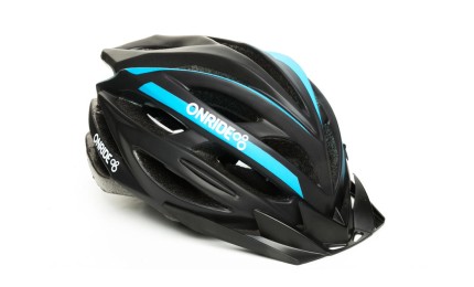 Шлем ONRIDE Grip матовый, черный/синий L (58-61 см)
