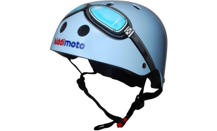 Шлем детский Kiddimoto очки пилота синий (53-58) M