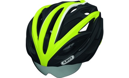 Велосипедний шолом ABUS IN-VIZZ с очками Race зелений L