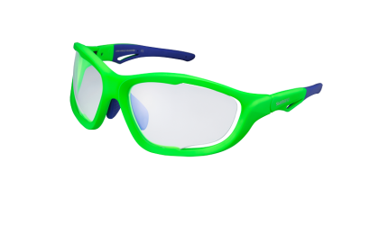Очки S60-X PH.  оправа: зеленая глянцевая Neon/синяя/ линзы: фотохромные прозрачн. 