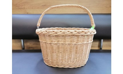 Плетеная корзина для велосипеда с крючками, большая. Hand Made