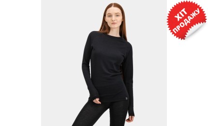 Термобелье Neomondo Ladies Undershirt Black 70% Wool - 30% PES верх