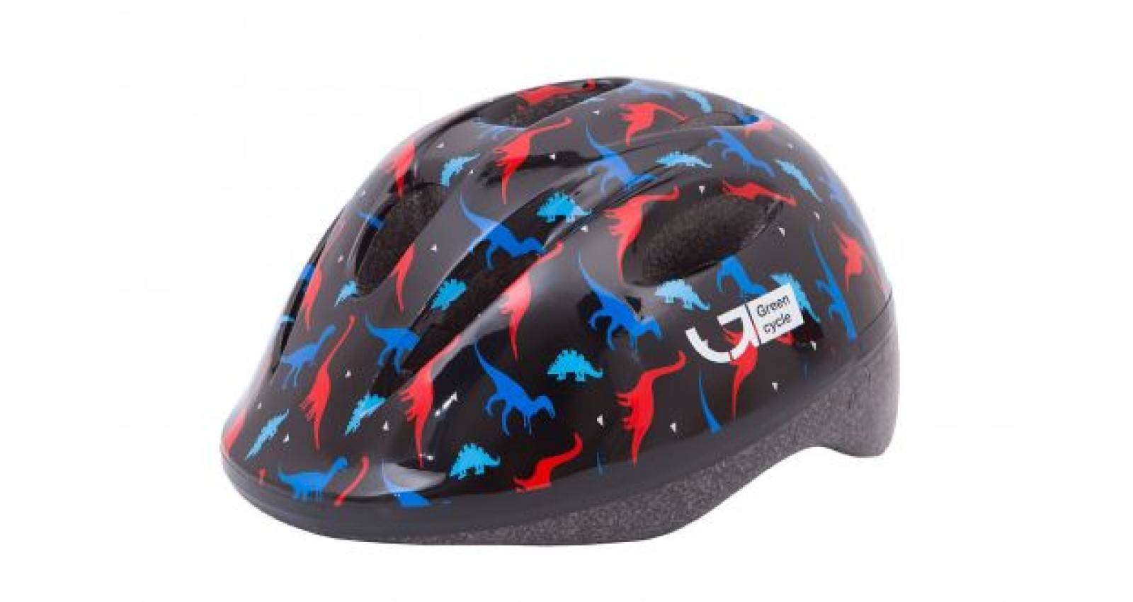 Шлем детский Green Cycle Dino черно-красно-синий (48-52)