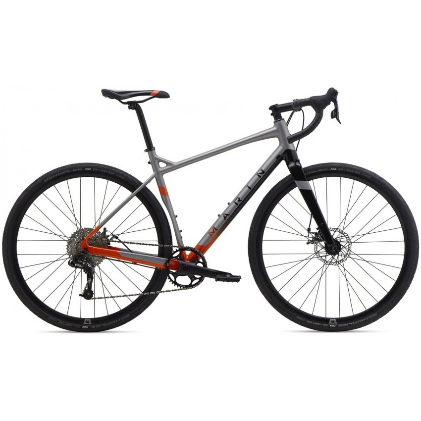 Велосипед Marin Gestalt 28" Сріблястий/помаранчевий/чорний M