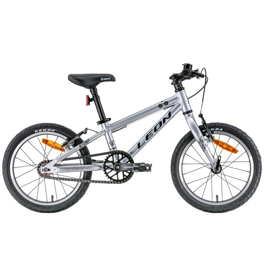 Велосипед 16" LEON GO Vbr 2022 (сірий з чорним) рама - 8"