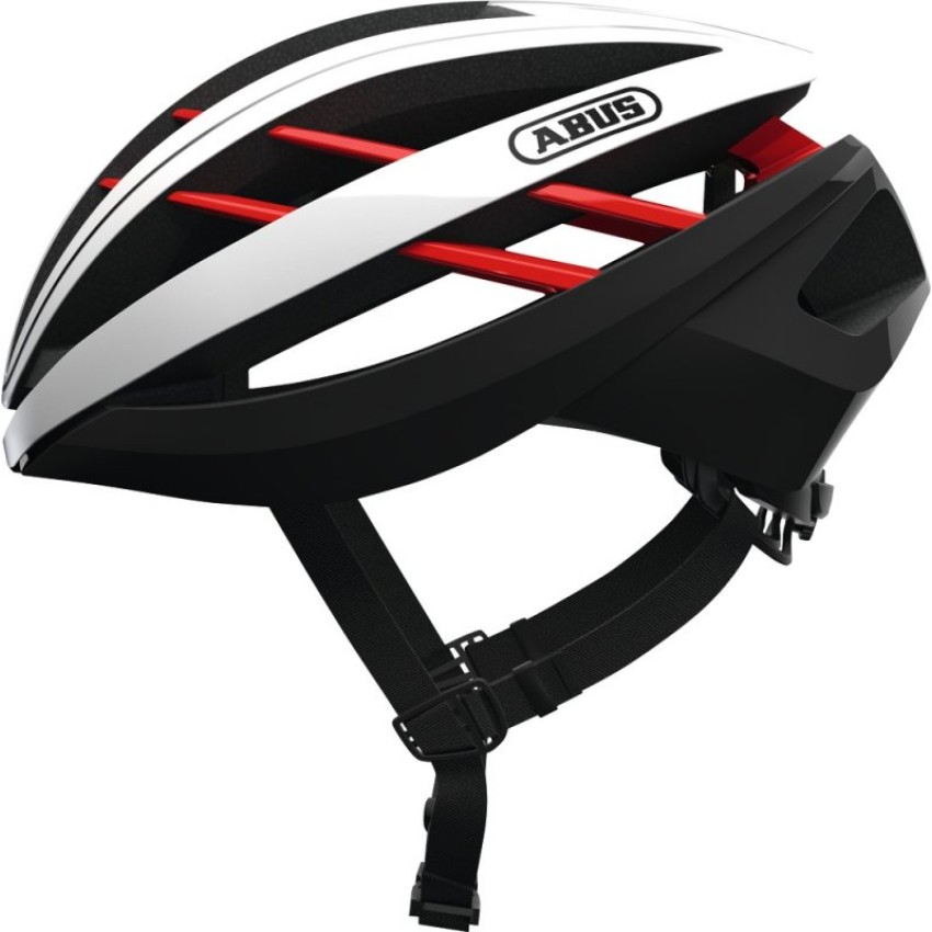 Велосипедний шолом ABUS AVENTOR чорно-білий-червоний M