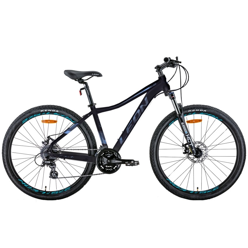 Велосипед 27,5" LEON XC-LADY AM Hydraulic lock out DD 2022 (чорний з бузковим (м)) рама - 16.5"