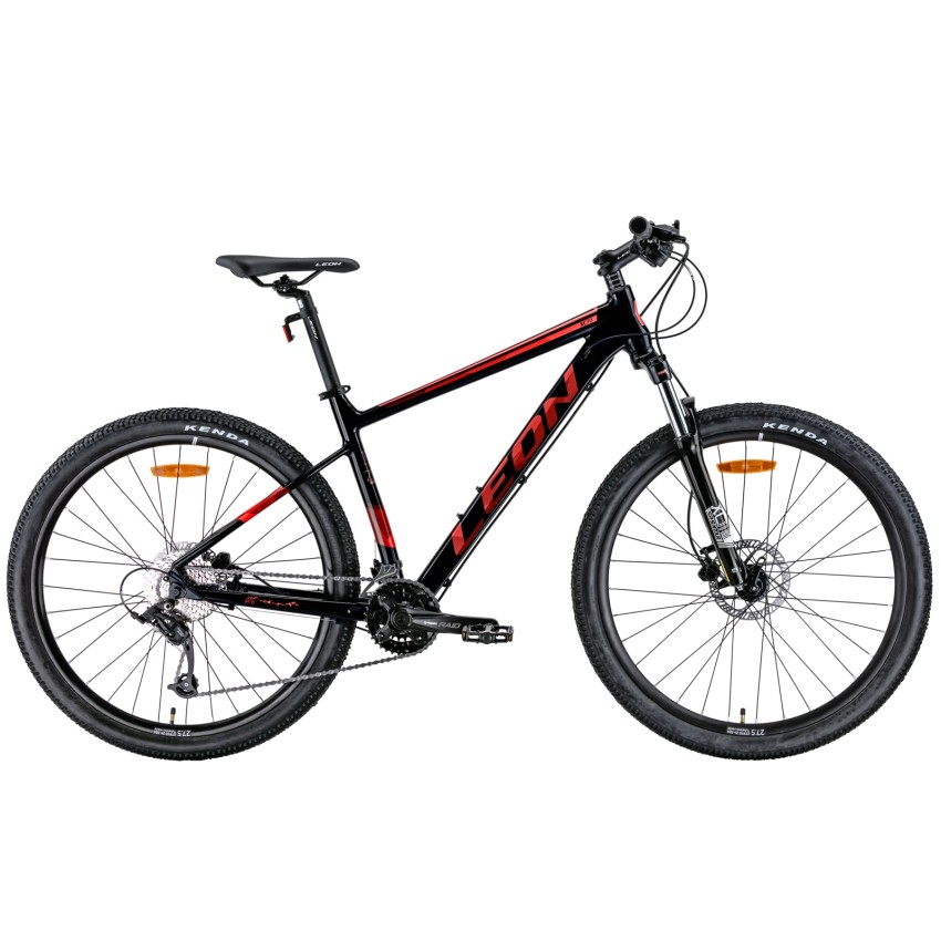 Велосипед 27,5" LEON XC-70 AM Hydraulic lock out HDD 2022 (чорний з червоним (м)) рама - 20"