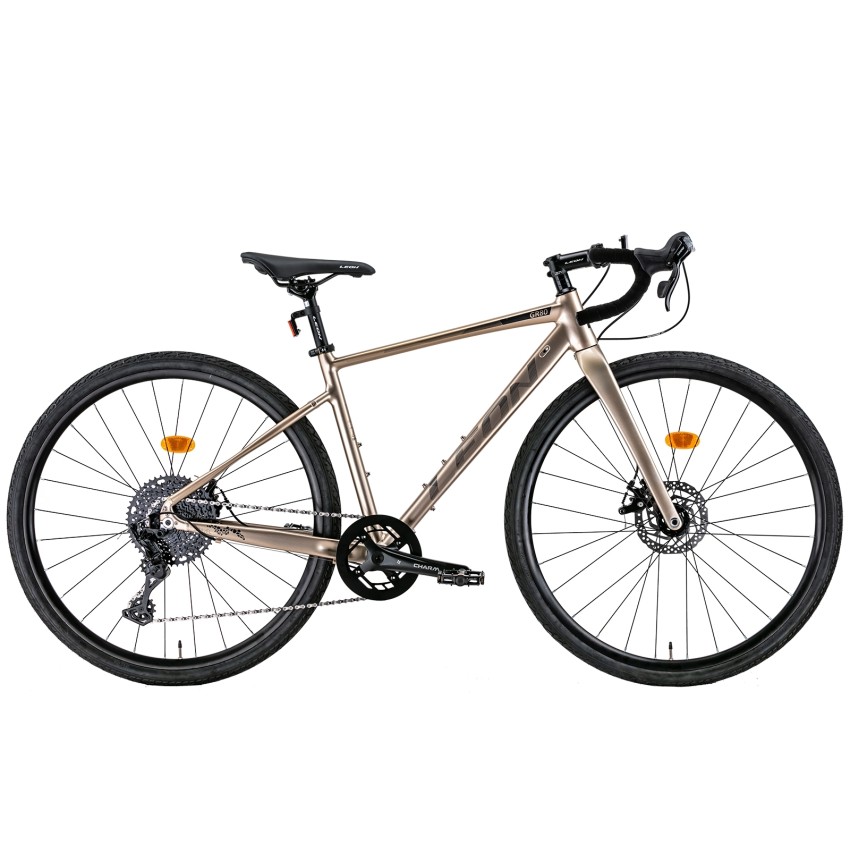 Велосипед 28" LEON GR-80 DD 2022 (бежевий з сірим) рама - M