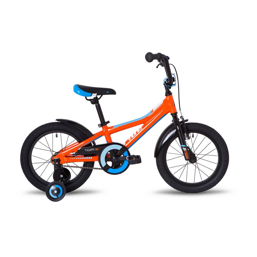 Велосипед 16" Pride Tiger оранжевый / голубой / белый 2018