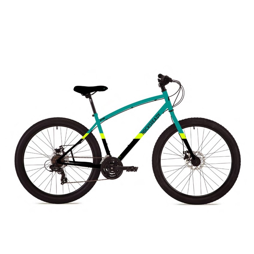 Велосипед 27,5" Pride Rocksteady 7.2 рама - L бирюзовый / чёрный / жёлтый 2018