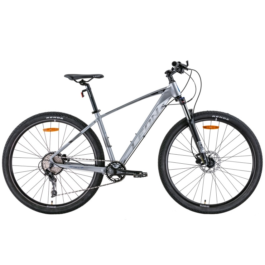 Велосипед 29" LEON TN-60 AM Hydraulic lock out HDD 2022 (сірий з чорним и синім (м)) рама - 17,5"