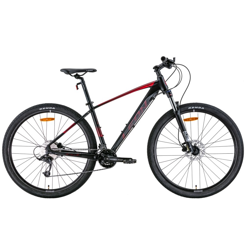 Велосипед 29" LEON TN-70 AM Hydraulic lock out HDD 2022 (чорний з червоним (м)) рама - 17,5"