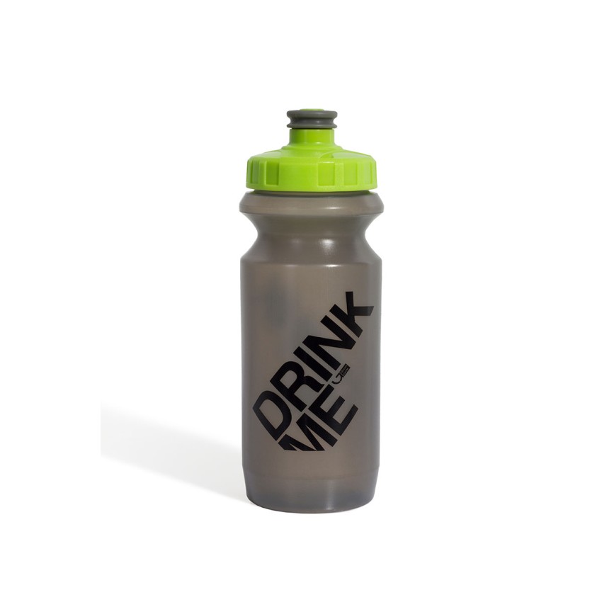 Фляга 600ml Green Cycle Drink Me с Big Flow valve, LDPI gray nipple/ lime cap/ gray matt bottle