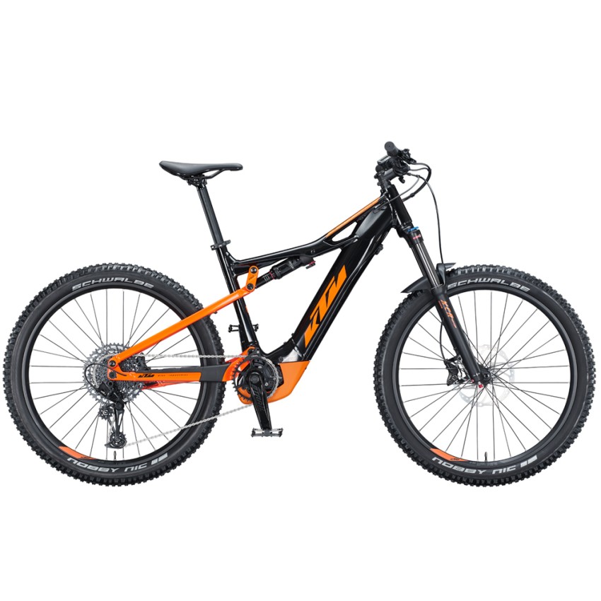 Електровелосипед KTM MACINA LYCAN 272 27" рама L/48, чорний (помаранчево-чорний), 2021