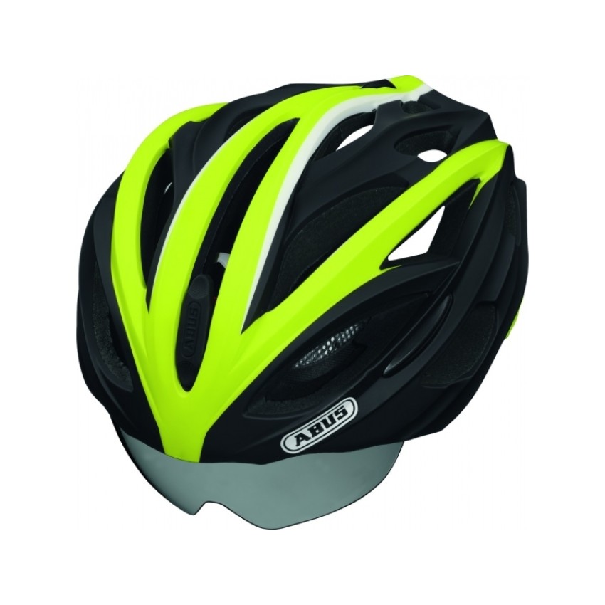 Велосипедний шолом ABUS IN-VIZZ с очками Race зелений M