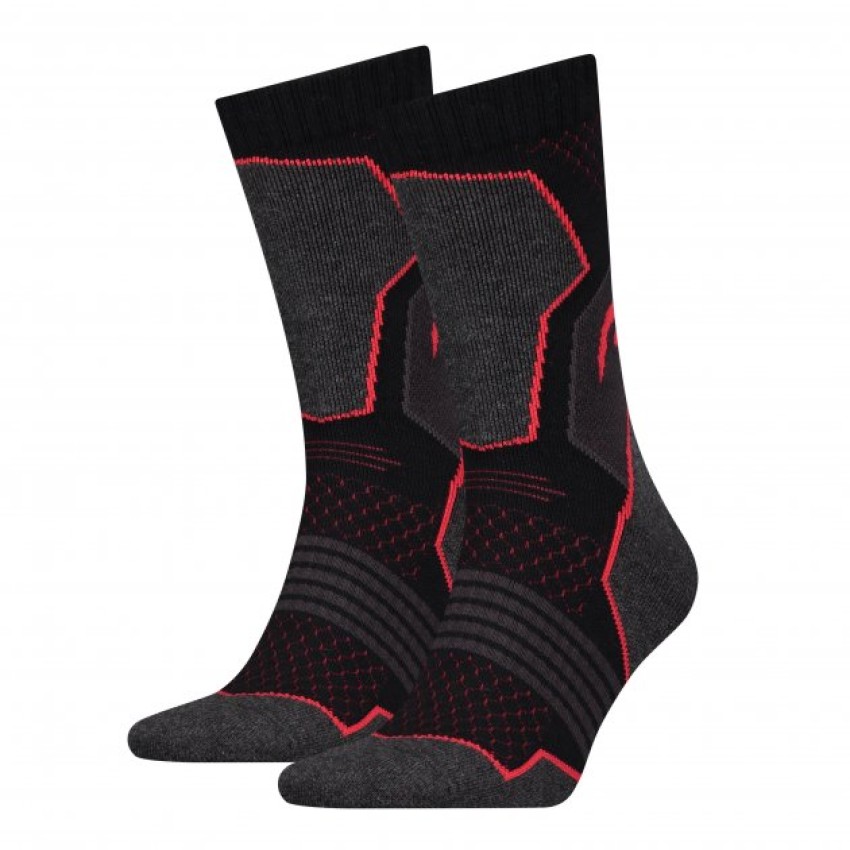 Шкарпетки Head HIKING CREW 2PPK UNISEX чорний, червоний Уні 35-38 (8718824473697)