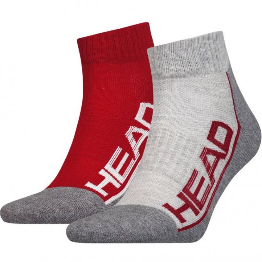 Шкарпетки Head PERFORMANCE QUARTER 2PPK UNISEX червоний, сірий Уні 35-38 (8718824742908)