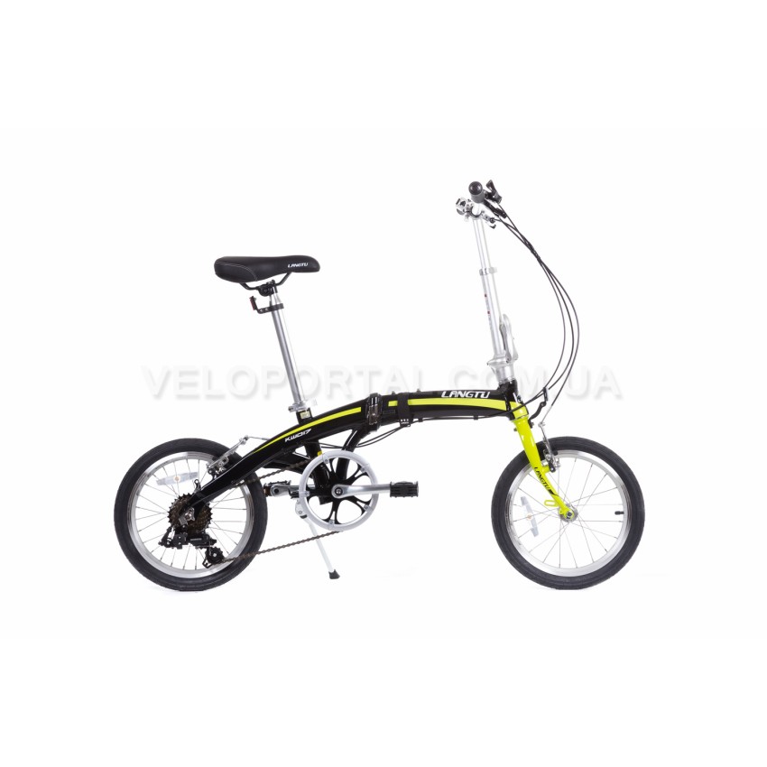 Велосипед 16" Langtu KW017(14) Черный/ Зеленый